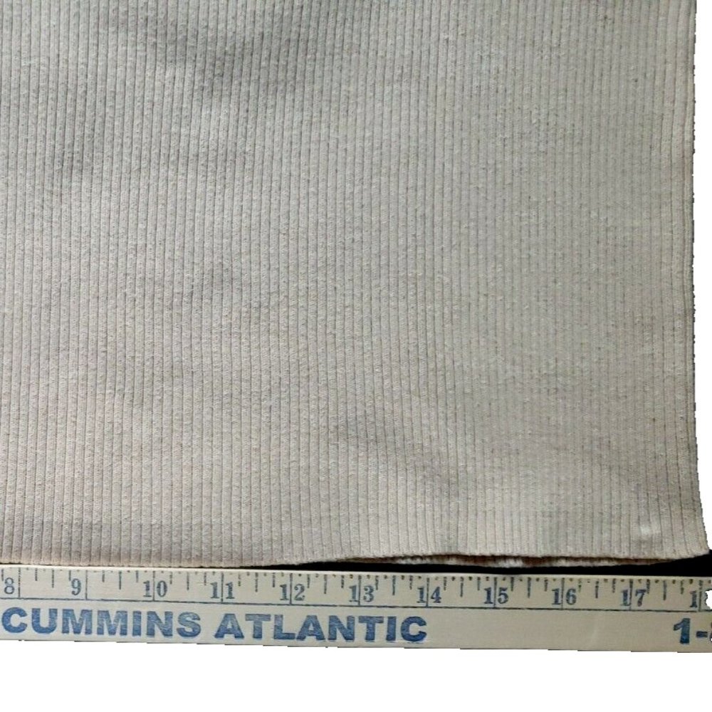 Lauren Ralph Lauren Size L Beige Turtleneck Sweater 100% Cotton Ribbed Logo - Picture 9 of 12